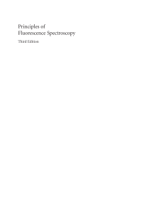 Fluorescence Spectroscopy Principles: 3rd Edition Textbook