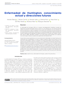 Enfermedad de Huntington: Conocimiento Actual y Direcciones Futuras