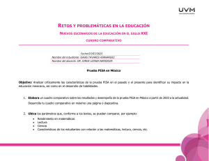 Cuadro Comparativo PISA en M&eacute;xico: Retos y Problem&aacute;ticas Educativas