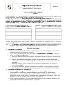 Acta Acad&eacute;mica: Compromiso Estudiantil en Colegio Tecnol&oacute;gico de Suba