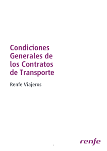 Condiciones Generales de los Contratos de Transporte Renfe Viajeros