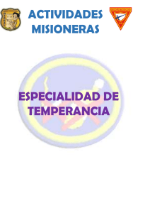 Especialidad de Temperancia: Requisitos para Conquistadores