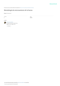 Metodolog&iacute;a del Entrenamiento de la Fuerza: Sistemas y M&eacute;todos