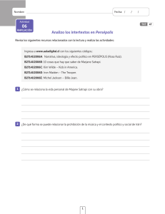 An&aacute;lisis de intertextos en Pers&eacute;polis: Actividad de ampliaci&oacute;n