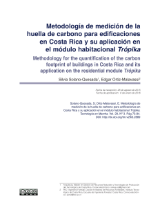Huella de Carbono en Edificaciones: Metodolog&iacute;a y Aplicaci&oacute;n en Costa Rica