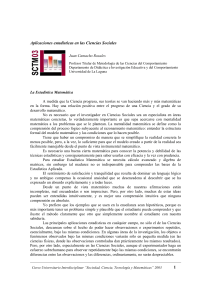 Estad&iacute;stica en Ciencias Sociales: Aplicaciones y M&eacute;todos