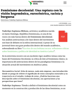 Feminismo Decolonial: Ruptura con Visión Hegemónica | Entrevista