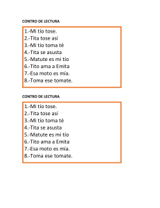 Hoja de ejercicios de lectura para ni&ntilde;os