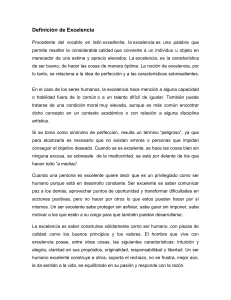 Definici&oacute;n de Excelencia: Significado y Caracter&iacute;sticas