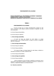 Funcionamiento de Armas: Preguntas de Examen y Seguridad