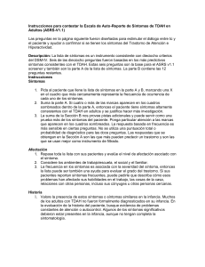 ASRS-V1.1: Escala de Auto-Reporte de S&iacute;ntomas de TDAH en Adultos