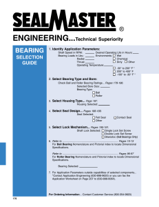 SEALMASTER Bearing Selection Guide: Engineering & Life Calculation
