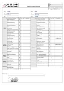 Checklist de Requisitos de Ingreso para Camioneta Toyota Hilux