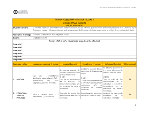 R&uacute;brica de Evaluaci&oacute;n: Trabajo en Equipo y Liderazgo