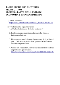 Tarea de Economía: Factores Productivos y Emprendimiento
