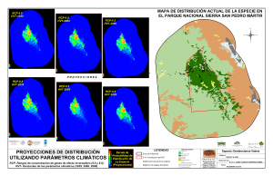 Proyecciones Distribuci&oacute;n Dendroctonus Valens: Sierra San Pedro M&aacute;rtir