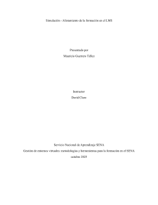 Simulación: Alistamiento de Formación en LMS - SENA