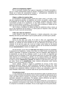 Empirismo Ingl&eacute;s: Origen, Cr&iacute;ticas y Teor&iacute;as de Locke, Berkeley, Hume