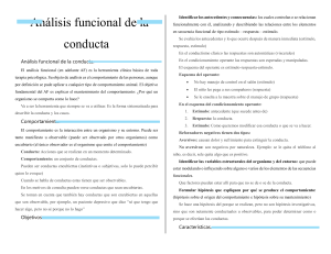 Análisis Funcional de la Conducta: Conceptos y Aplicación en Terapia