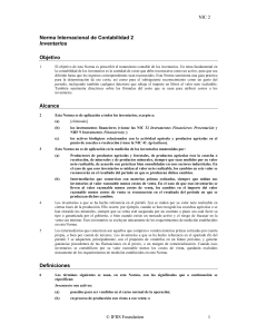 NIC 2 Inventarios: Objetivo, Alcance y Medici&oacute;n Contable
