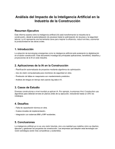 IA en Construcción: Impacto, Aplicaciones y Desafíos del Sector