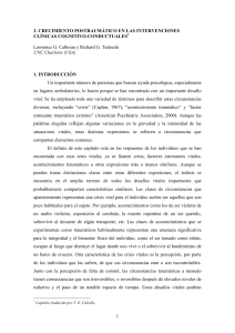 Crecimiento Postraumático en Intervenciones Clínicas Cognitivo-Conductuales