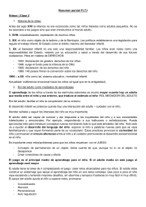 Resumen P.I.T.I: Historia de la Ni&ntilde;ez, Rol Adulto y Derechos Infantiles