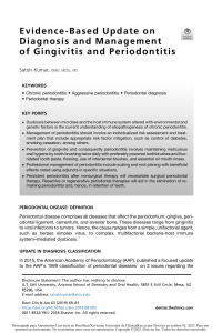 Gingivitis & Periodontitis: Evidence-Based Diagnosis & Management Update