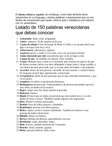 Vocabulario Venezolano: 150 Palabras y Expresiones Esenciales