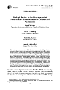 Childhood PTSD Etiology: Factors & Development