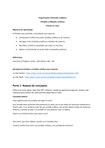 Programaci&oacute;n Orientada a Objetos: Variables y M&eacute;todos Est&aacute;ticos en Java