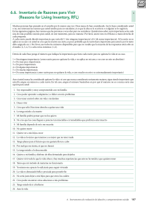 Inventario de Razones para Vivir (RFL): Evaluaci&oacute;n de Motivos para Vivir