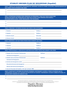 Plan de Seguridad Stanley-Brown (Espa&ntilde;ol)