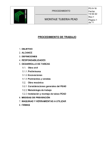 Procedimiento de Montaje de Tuber&iacute;a PEAD: Gu&iacute;a de Trabajo Segura