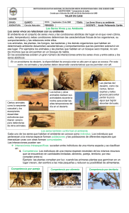 Seres Vivos y su Ambiente: Taller de Ciencias Naturales
