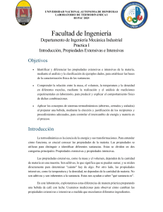 Laboratorio de Termodin&aacute;mica: Propiedades Extensivas e Intensivas