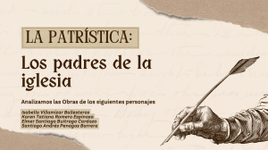 La Patr&iacute;stica: Padres de la Iglesia y Filosof&iacute;a de San Agust&iacute;n