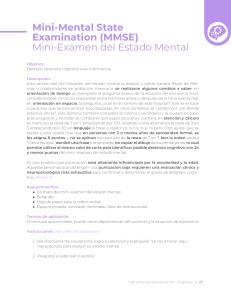 Mini-Examen del Estado Mental (MMSE) - Evaluaci&oacute;n Cognitiva