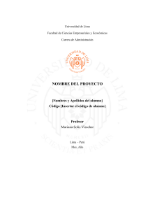 Propuesta de Proyecto Administraci&oacute;n - Universidad de Lima