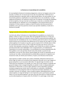 Literatura y estad&iacute;stica: Aprendizaje integrado