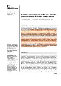Alverine Citrate & Rectal Antinociception: 5-HT1A Antagonism