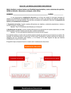 Modalizaciones Discursivas: Gu&iacute;a para An&aacute;lisis Textual