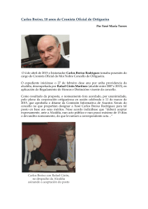 Carlos Breixo: 10 Anos como Cronista Oficial de Ortigueira