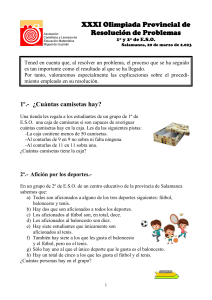 XXXI Olimpiada Provincial de Resoluci&oacute;n de Problemas 1&ordm; y 2&ordm; ESO