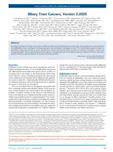 NCCN Biliary Tract Cancers Guidelines 2025: Evaluation & Treatment