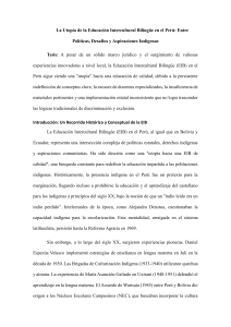 La Utop&iacute;a de la EIB en Per&uacute;: Pol&iacute;ticas, Desaf&iacute;os y Aspiraciones Ind&iacute;genas