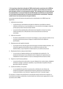 URSS: Planificaci&oacute;n Centralizada y Crisis Econ&oacute;mica