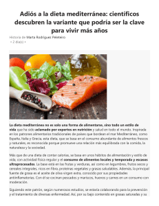 Dieta Mediterr&aacute;nea Verde: Clave para Longevidad y Salud Intestinal