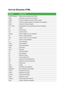 Gu&iacute;a Completa de Etiquetas HTML: Definiciones y Usos Esenciales