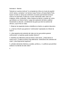 Actividad de Lectura Cr&iacute;tica en Espa&ntilde;ol L2/LE: An&aacute;lisis del 12 de Octubre